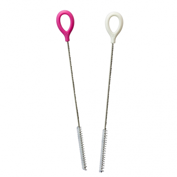 ZoLi - Pow Squeak™ straw cleaning brushes (2 pack) - Pink & White