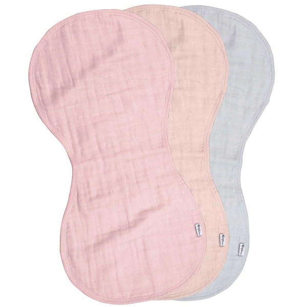 Mull Spucktücher aus Bio-Baumwolle (3er-Pack) - Rose Grapefruit Grey