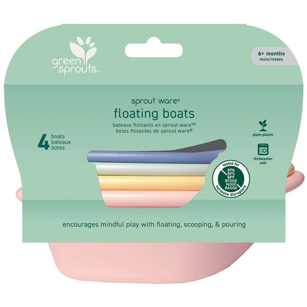 Floating boats made from plant-plastic - Pastel