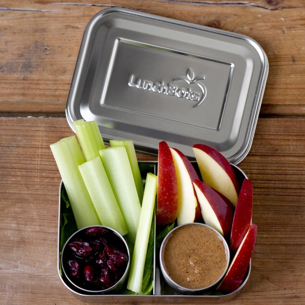 Small Snack Packer - 2-Fach Mini Bento-Box aus Edelstahl - Edelstahl