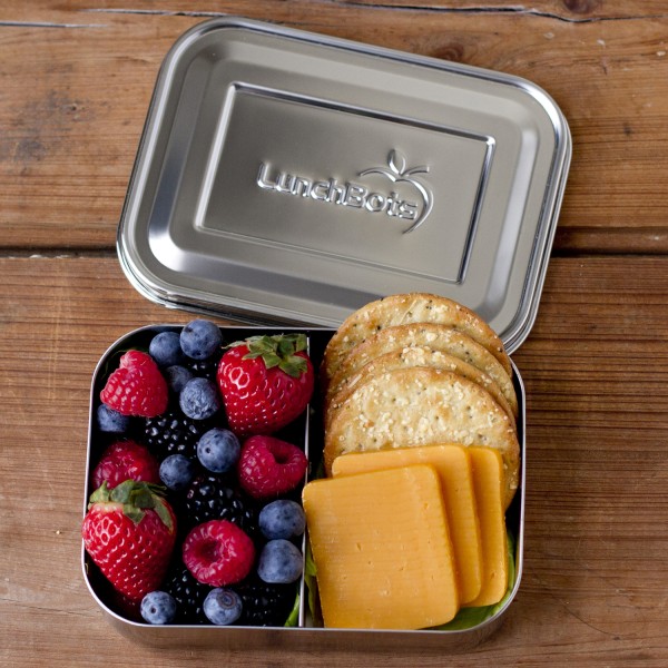 Small Snack Packer - 2-Fach Mini Bento-Box aus Edelstahl - Edelstahl