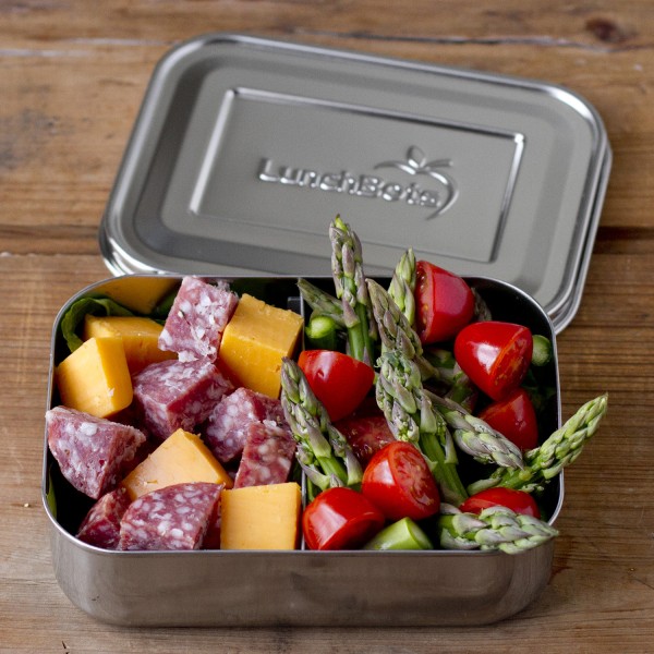 Small Snack Packer - 2-Fach Mini Bento-Box aus Edelstahl - Edelstahl