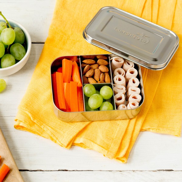 Small Protein Packer - 4-Fach Mini Bento-Box aus Edelstahl - Edelstahl