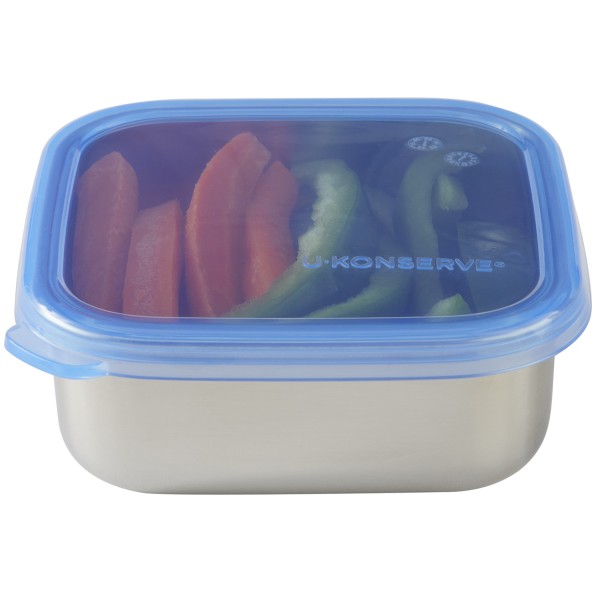 Square to-go food storage container - small 15oz / 450ml - Cosmic Blue