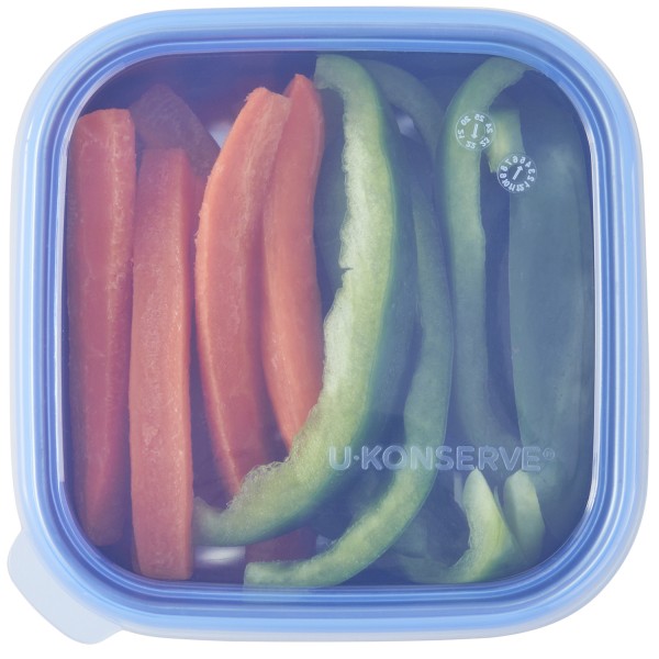 Square to-go food storage container - small 15oz / 450ml - Cosmic Blue