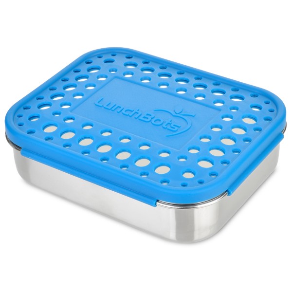 Large Cinco - 5-vaks rvs bento broodtrommel - Turquoise Dots