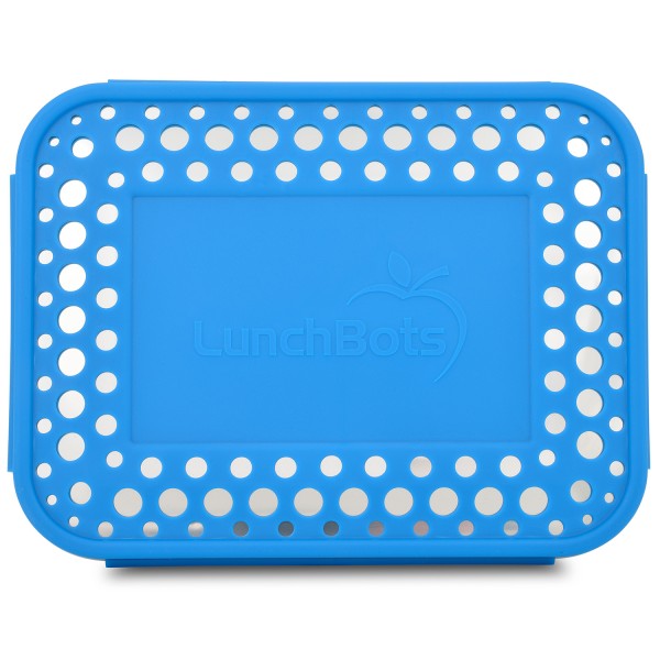 Large Cinco - 5-vaks rvs bento broodtrommel - Turquoise Dots