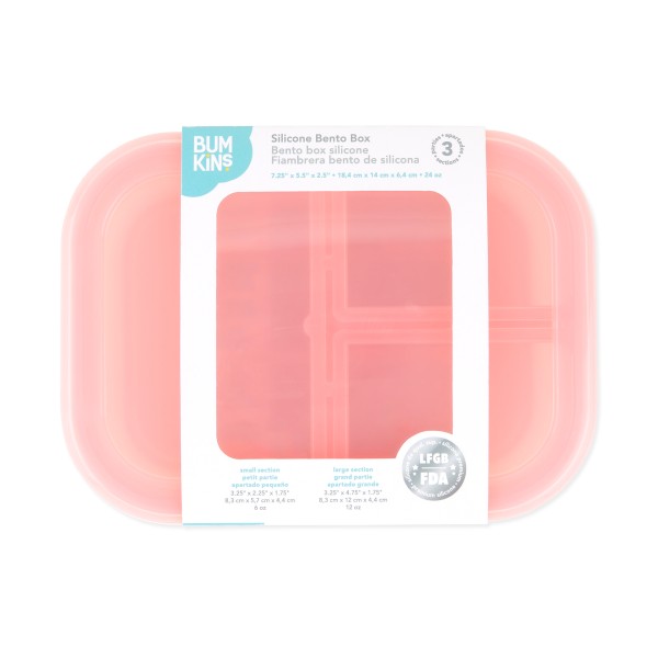Bento box silicone (3 parties) - Rose Jelly