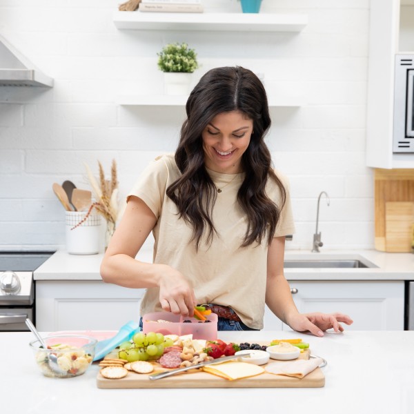 Bento box silicone (3 parties) - Rose Jelly