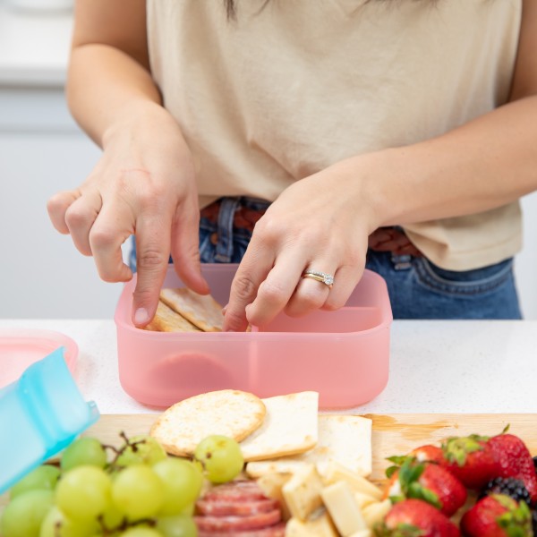 Bento box silicone (3 parties) - Rose Jelly