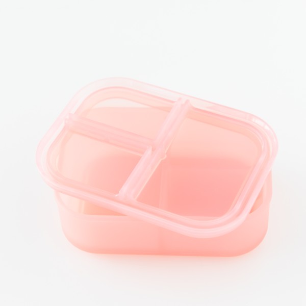 Bento box silicone (3 parties) - Rose Jelly