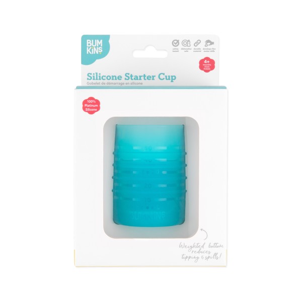 Siliconen startbeker - Blauw Jelly