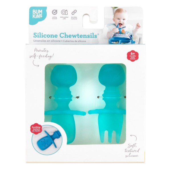 Siliconen Chewtensils® - Blauw Jelly