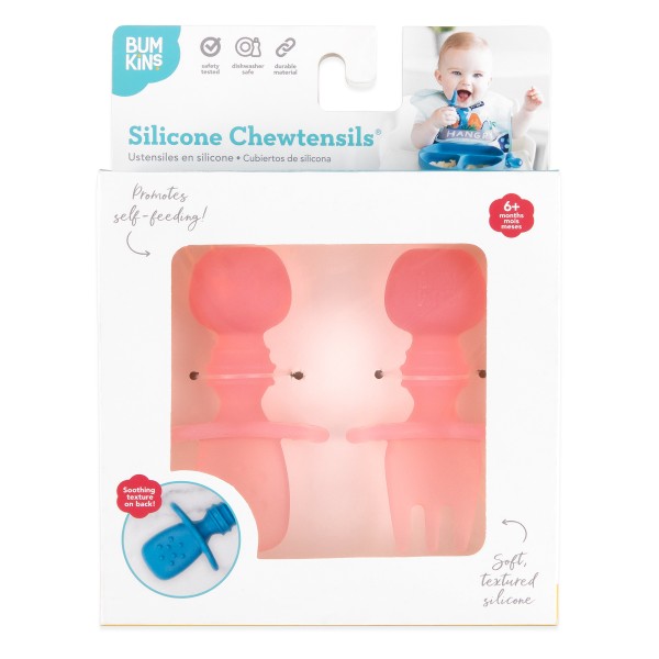 Chewtensils® Ustensiles en silicone - Rose Jelly