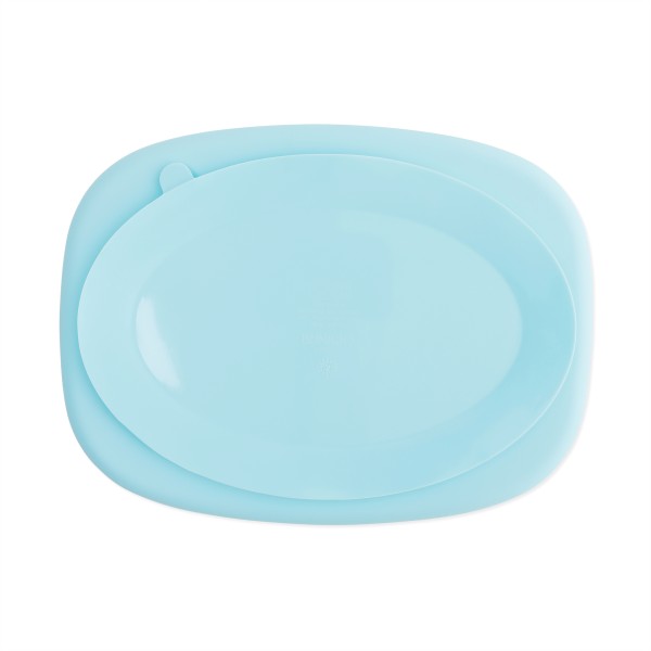 Siliconen tray bord met zuignap - Blauw