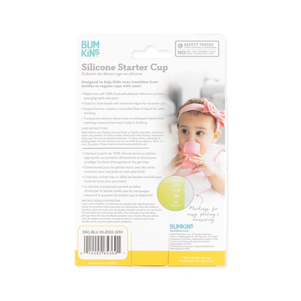 Siliconen startbeker - Blauw Jelly