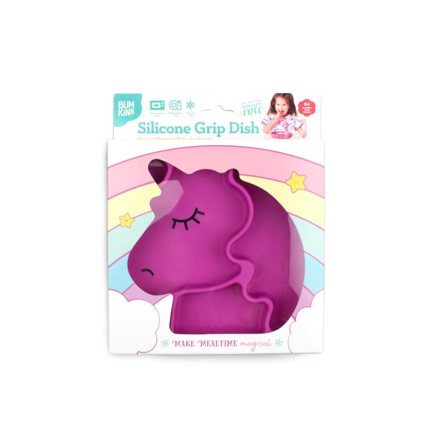 Silicone grip dish - Unicorn