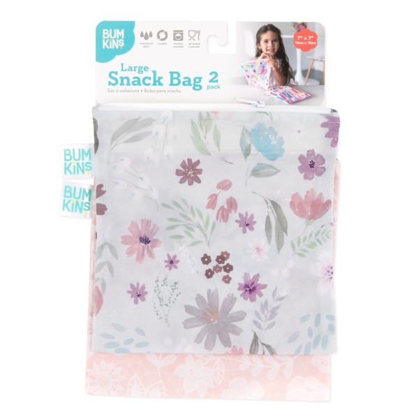 Bolsa para snacks - grande (2 paquete) - Floral & Lace