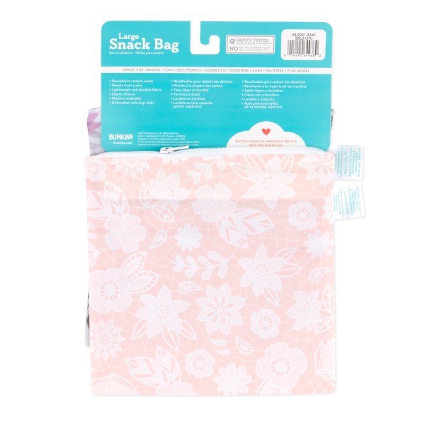 Bolsa para snacks - grande (2 paquete) - Floral & Lace