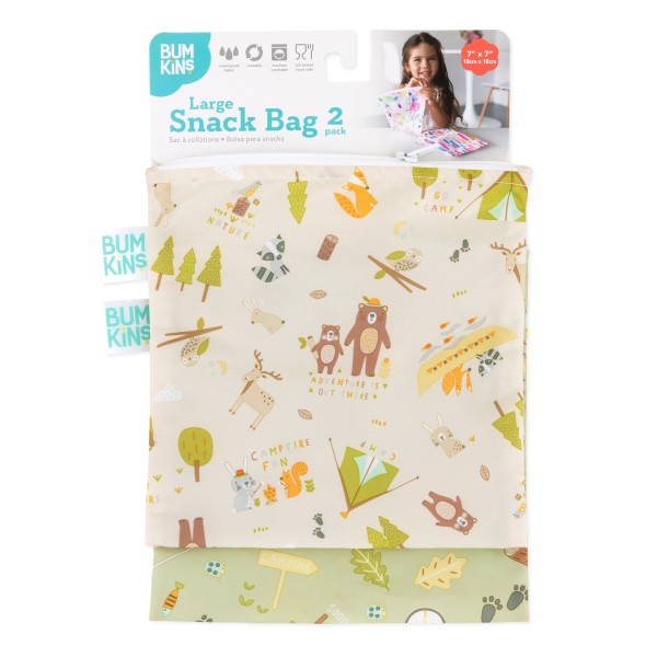 Herbruikbaar snackzakje - large (2 stuks) - Camp Friends & Camp Gear