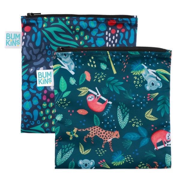 Reusable snack bag - large (2 pack) - Jungle & Animal Prints
