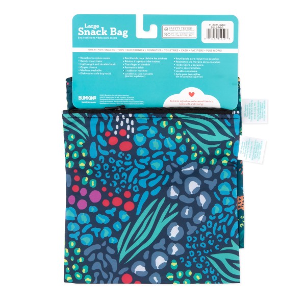 Reusable snack bag - large (2 pack) - Jungle & Animal Prints