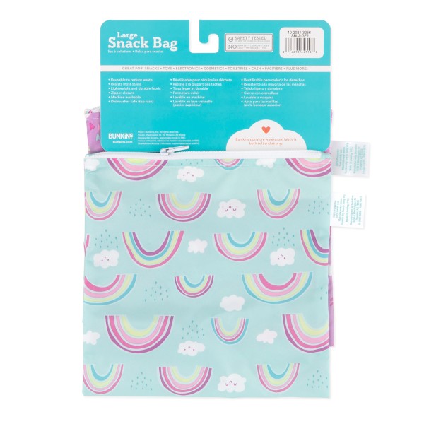 Sac à collations - grand (2 paquet) - Rainbows & Unicorns
