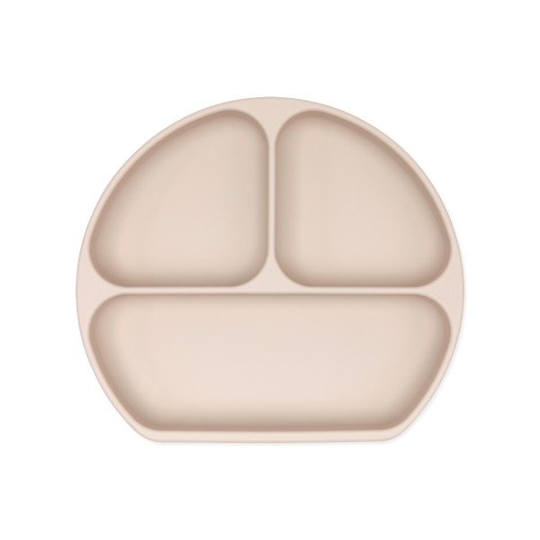 Plato Adherente de Silicona (3 compartimentos) - Arena