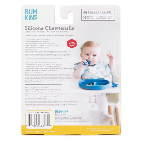 Chewtensils® Cubiertos de Silicona - Arcilla