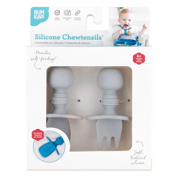 Chewtensils® Ustensiles en silicone - Gris