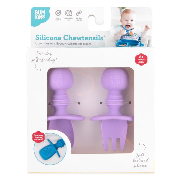 Chewtensils® Ustensiles en silicone - Lavande
