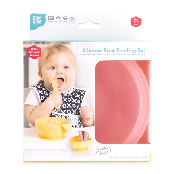 Ensemble de premier repas en silicone - Rose Jelly