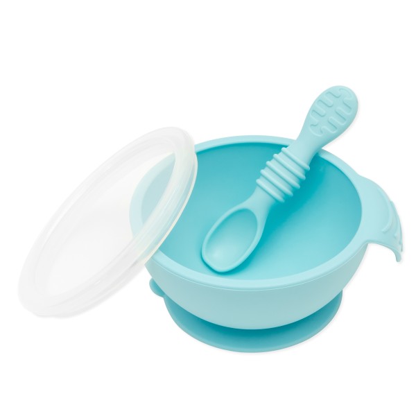 Silicone first feeding set - Blue