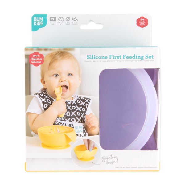 Ensemble de premier repas en silicone - Lavande