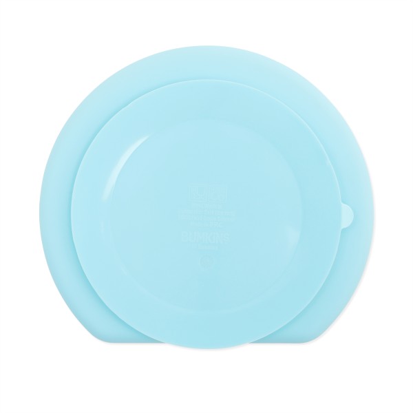 Siliconen bord met zuignap - Blauw