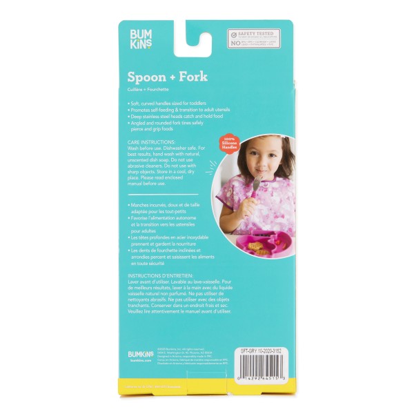 Lepel + vork - Grijs