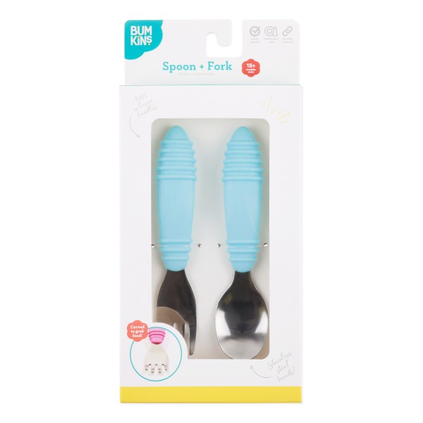 Lepel + vork - Blauw