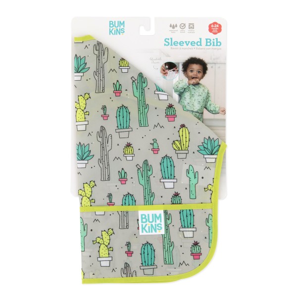 Babero con Mangas - 6-24 meses - Cacti