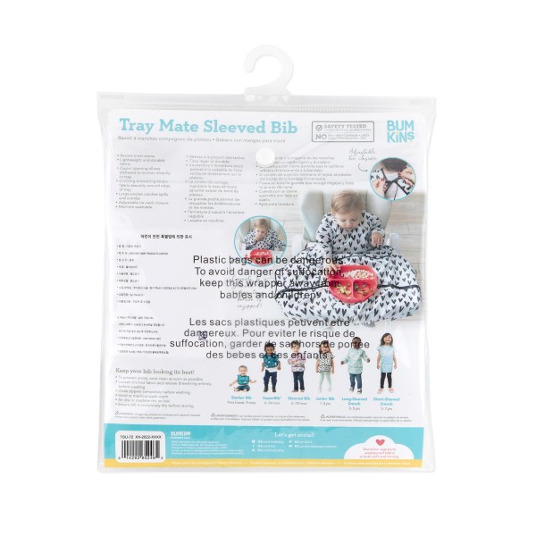 Bavoir à manches compagnon de plateau - Floral