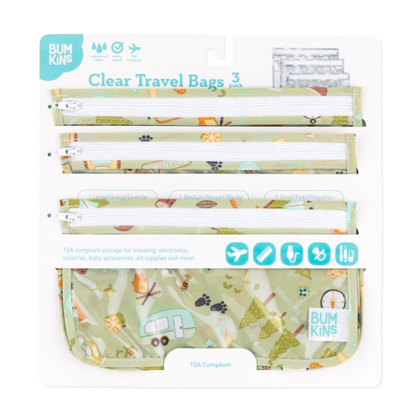 Clear Travel Bag (3 pack) - Camp Gear