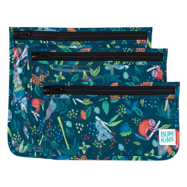 Clear Travel Bag (3 pack) - Jungle