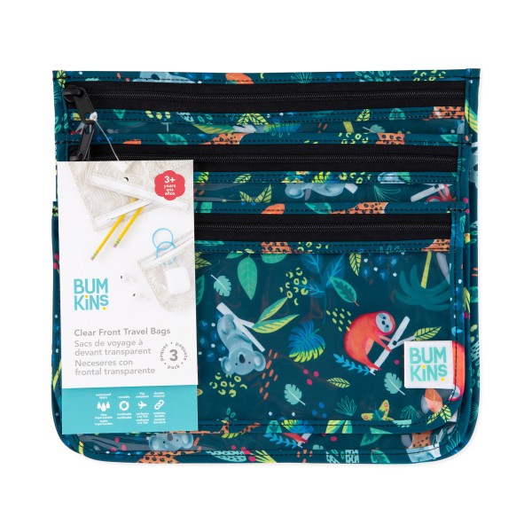 Clear Travel Bag (3 pack) - Jungle