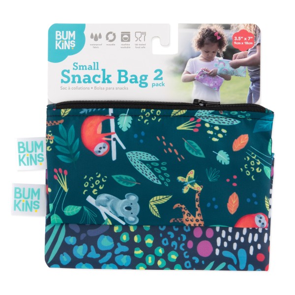 Reusable snack bag - small (2 pack) - Jungle & Animal Prints