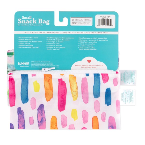 Herbruikbaar Snackzakje - Small (2 stuks) - Watercolor & Brush Strokes