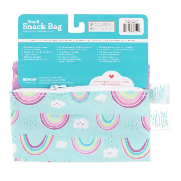 Reusable snack bag - small (2 pack) - Rainbows & Unicorns