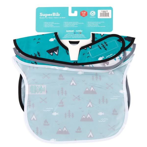 SuperBib® Bavoir pour Bébé - 6-24 mois (3 paquet) - Feed Me Bear, Wildlife, Outdoors