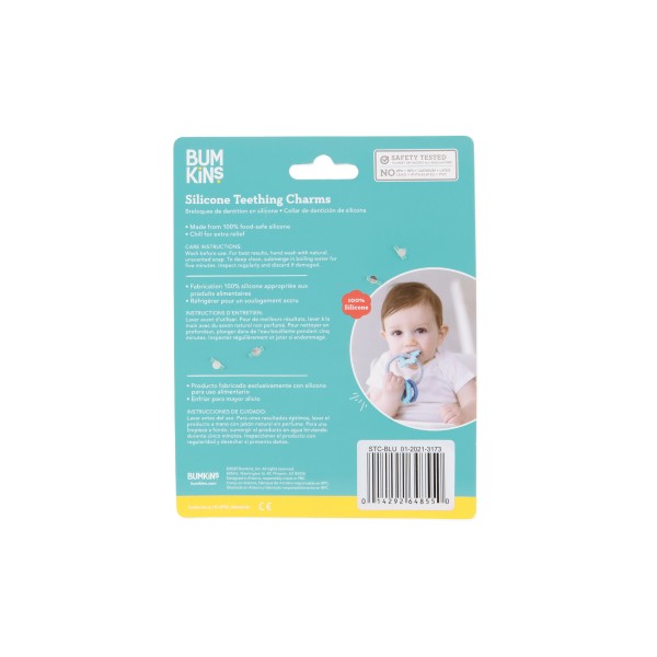 Breloques de dendition en silicone - Bleu