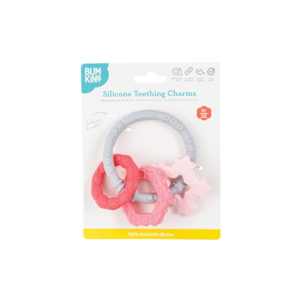 Silicone Teething Charms - Pink