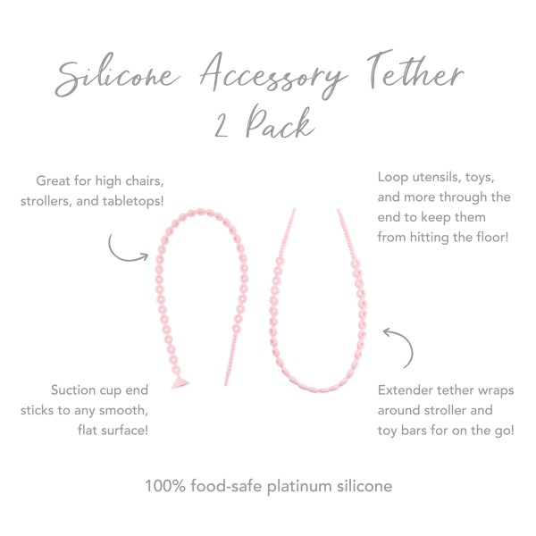 Correas de silicona para accesorios (2 paquete) - Rosa