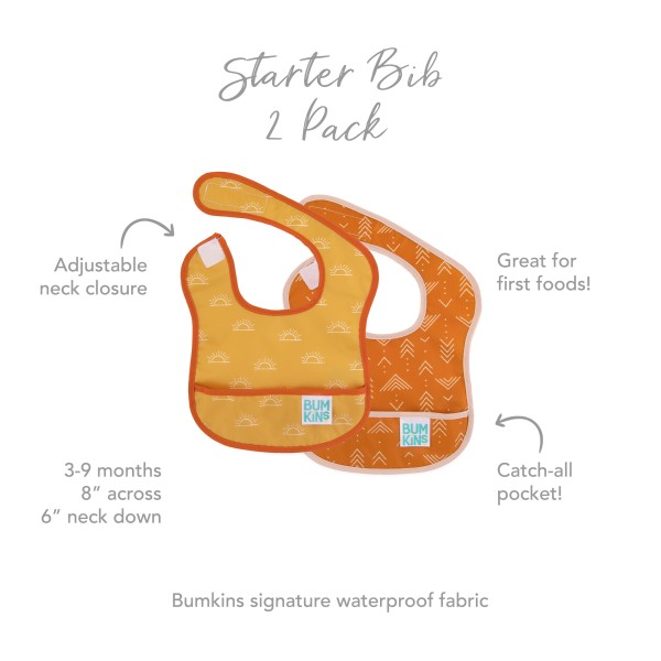 Starter Bib (2 pack) - Sunshine & Grounded